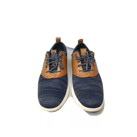 Cole Haan Men's Grand Tour Knit Oxford  Men's Shoes Sz 9. 5 Blue Tan