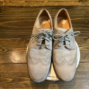 Cole Haan Men's Gray Suede Oxford Shoes pre loved