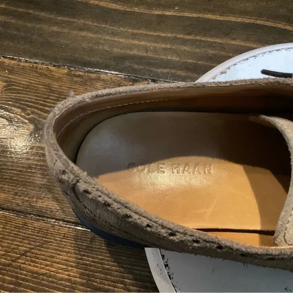 Cole Haan Men's Gray Suede Oxford Shoes pre loved