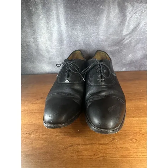 Cole Haan Mens Kneeland Plain Cap Toe Oxford Black Lace Up Dress Shoe Size 14D