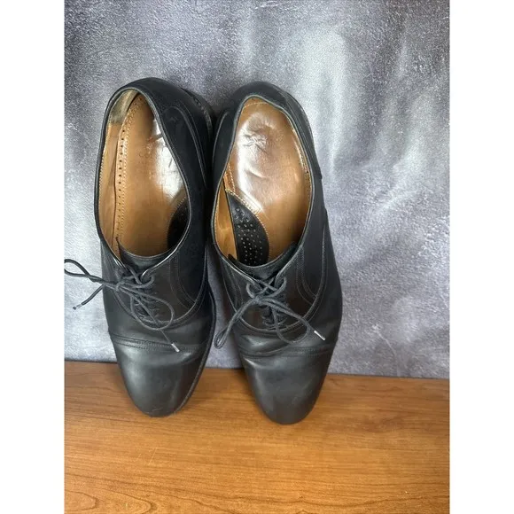 Cole Haan Mens Kneeland Plain Cap Toe Oxford Black Lace Up Dress Shoe Size 14D