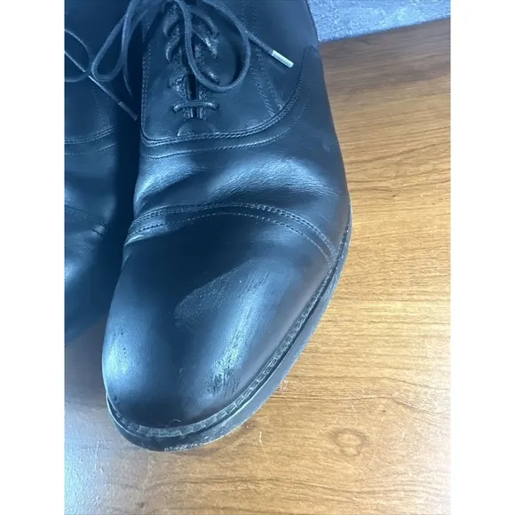 Cole Haan Mens Kneeland Plain Cap Toe Oxford Black Lace Up Dress Shoe Size 14D