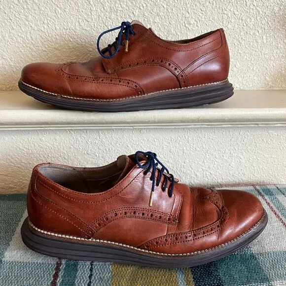 Cole Haan Men's Original Grand Shortwing Oxford Shoes Size 8.5 Brown