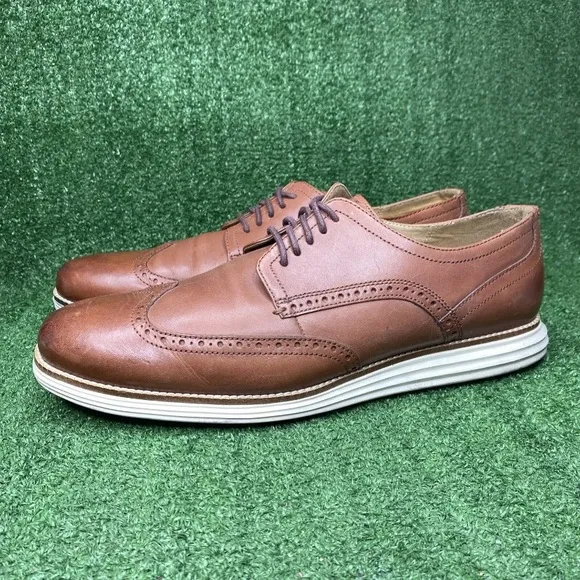 Cole Haan Men's Original Grand Wingtip Oxford Brown Shoes C26471 Sz 13M