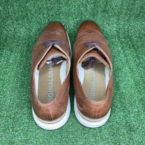 Cole Haan Men's Original Grand Wingtip Oxford Brown Shoes C26471 Sz 13M