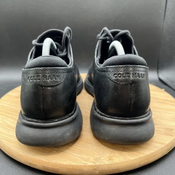 Cole Haan Mens Size 10.5 2.ZeroGrand Laser Wing Derby Black Leather Oxford Shoes