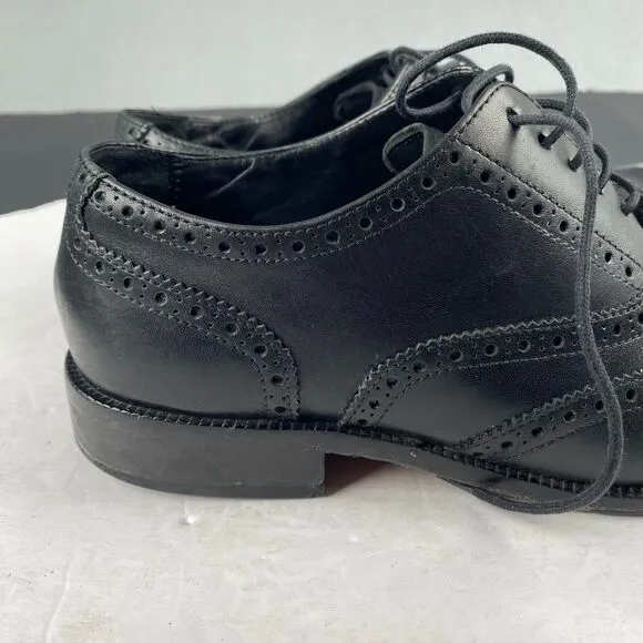 Cole Haan Men's Williams Wingtip Oxford Black Leather Lace Up Shoes Size 9.5 M