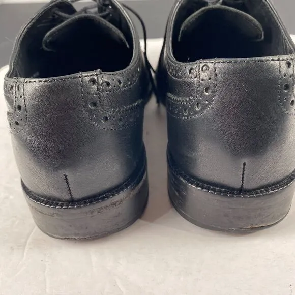 Cole Haan Men's Williams Wingtip Oxford Black Leather Lace Up Shoes Size 9.5 M