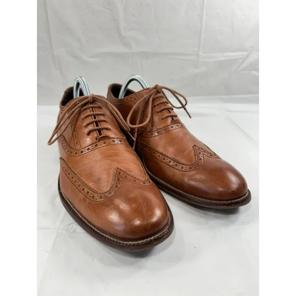 Cole Haan Mens Williams Wingtip Oxford Shoes tan Size 8 M