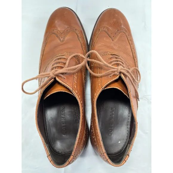 Cole Haan Mens Williams Wingtip Oxford Shoes tan Size 8 M