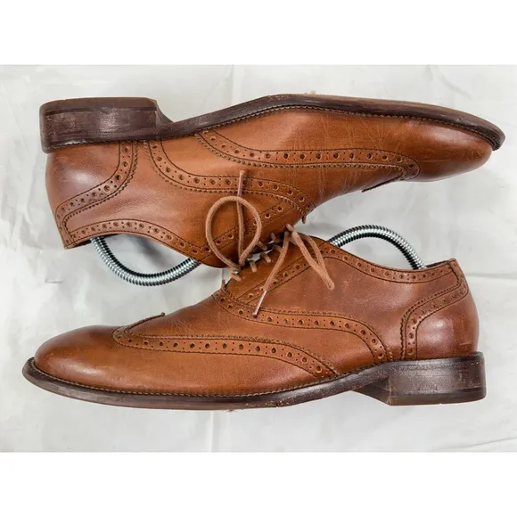 Cole Haan Mens Williams Wingtip Oxford Shoes tan Size 8 M