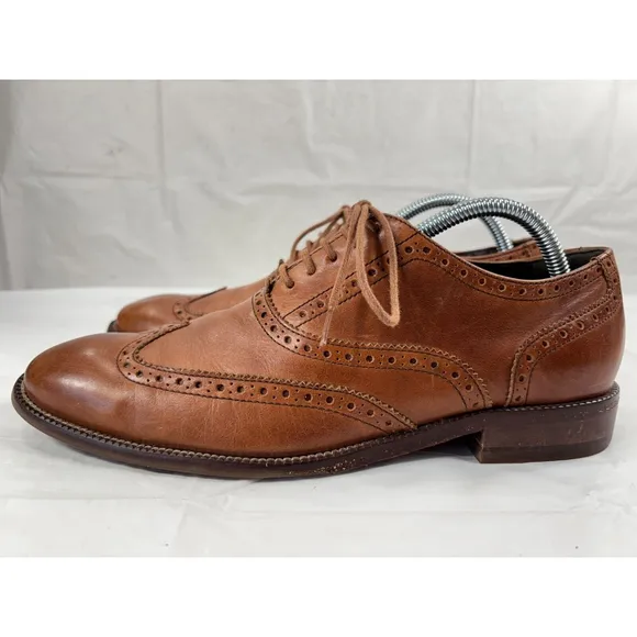 Cole Haan Mens Williams Wingtip Oxford Shoes tan Size 8 M