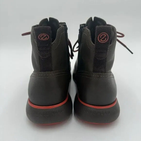 Cole Haan Mens Zerogrand Omni City Boots Water Proof Brown Lace Up Zip Size 11