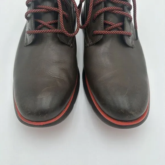 Cole Haan Mens Zerogrand Omni City Boots Water Proof Brown Lace Up Zip Size 11