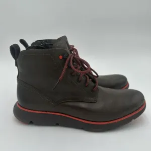 Cole Haan Mens Zerogrand Omni City Boots Water Proof Brown Lace Up Zip Size 11