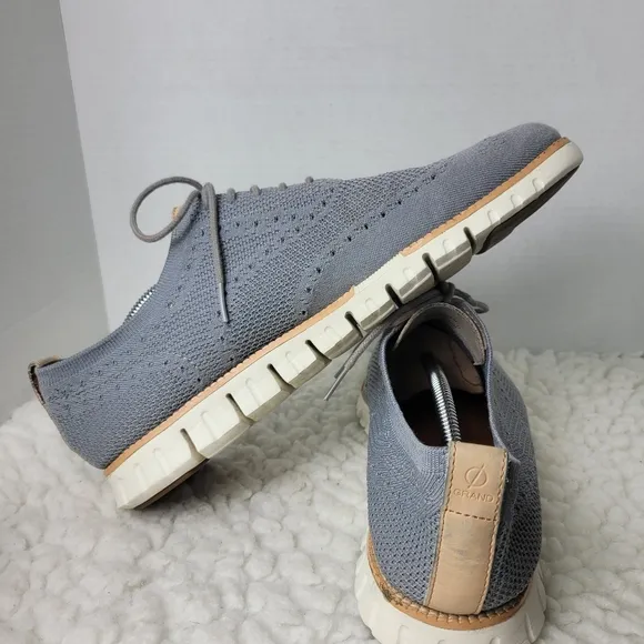 Cole Haan Mens Zerogrand Shoes Size 11.5 Wingtip Stitchlite Oxford Gray C24944