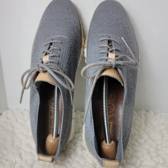Cole Haan Mens Zerogrand Shoes Size 11.5 Wingtip Stitchlite Oxford Gray C24944
