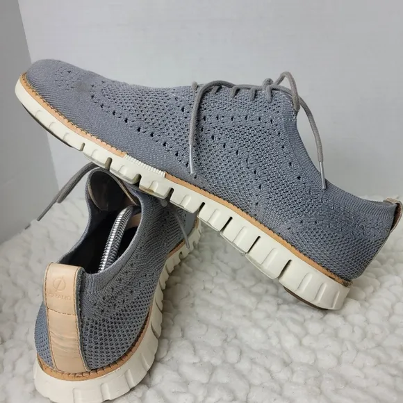 Cole Haan Mens Zerogrand Shoes Size 11.5 Wingtip Stitchlite Oxford Gray C24944