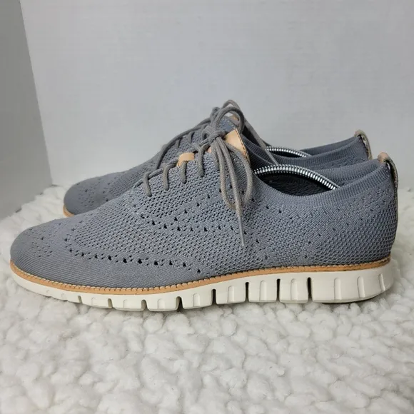 Cole Haan Mens Zerogrand Shoes Size 11.5 Wingtip Stitchlite Oxford Gray C24944