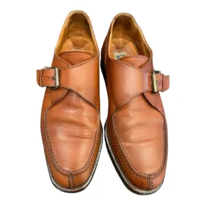 Cole Haan Monk Strap Brown Leather Slip On Dress Shoes Size 8.5