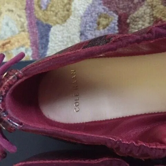 Cole Haan NIB Ashlyn Ballet Flat -- Size 7 -- Tawny Port Python Print Women's