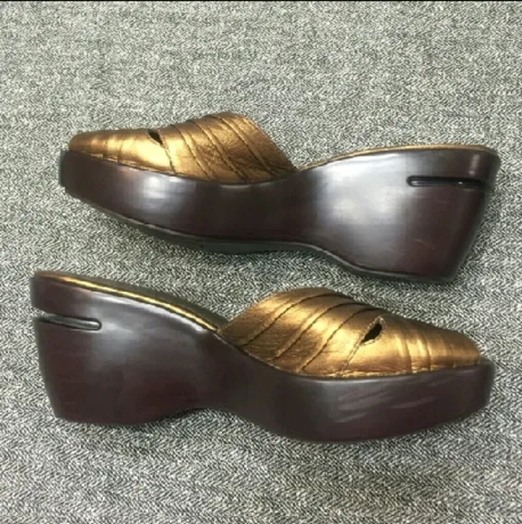 COLE HAAN NIKE AIR G Series Peep Toe wedges slides