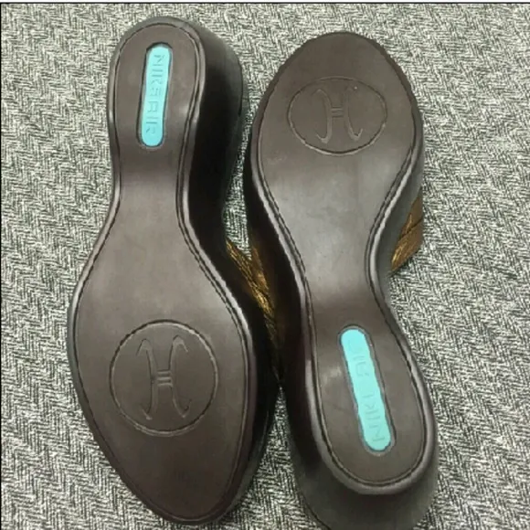 COLE HAAN NIKE AIR G Series Peep Toe wedges slides