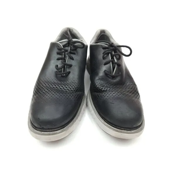 Cole Haan Original Grand 360 Ultra Laser Oxford Shoes Black Gray Men's Sz 10 M