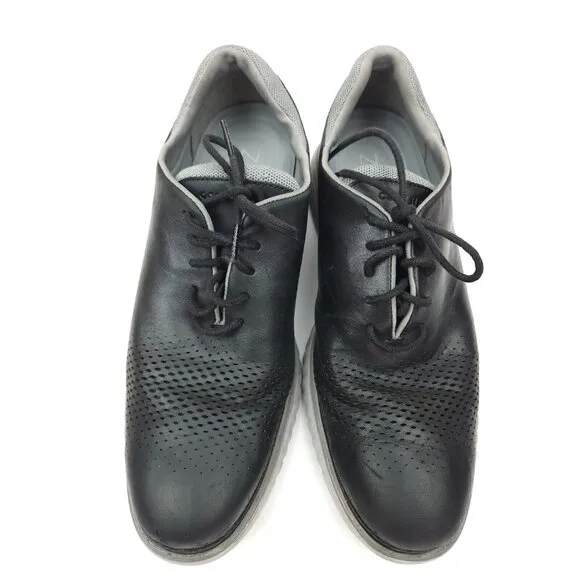 Cole Haan Original Grand 360 Ultra Laser Oxford Shoes Black Gray Men's Sz 10 M