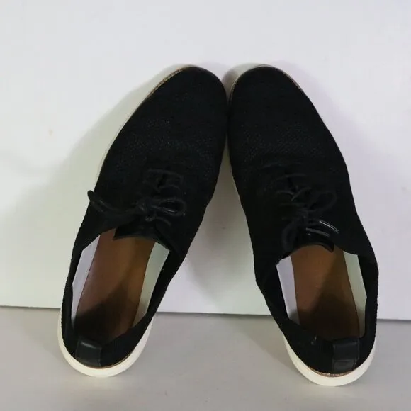 Cole Haan Original Grand Wingtip Oxford Shoes Mens 9.5 Black Stitchlite Ivory