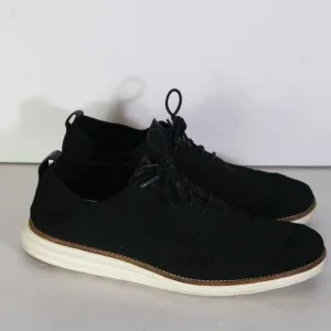 Cole Haan Original Grand Wingtip Oxford Shoes Mens 9.5 Black Stitchlite Ivory