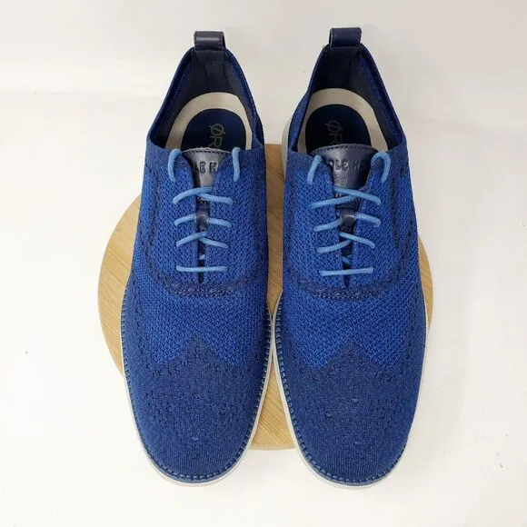 Cole Haan OriginalGrand Shoes Mens 10.5 Stitchlite Oxford Blue Wingtip Sneaker