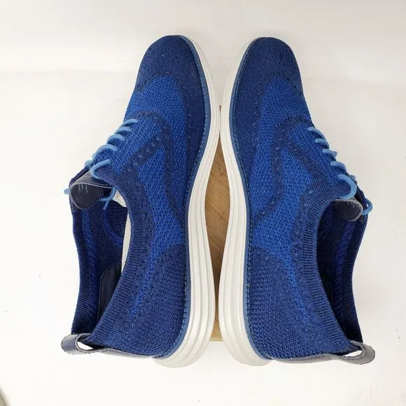 Cole Haan OriginalGrand Shoes Mens 10.5 Stitchlite Oxford Blue Wingtip Sneaker