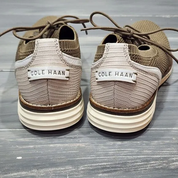 Cole Haan Oxford Shoes Original Grand Meridian Brown Knit Size 8 B Style W26498