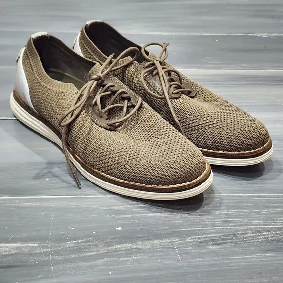 Cole Haan Oxford Shoes Original Grand Meridian Brown Knit Size 8 B Style W26498