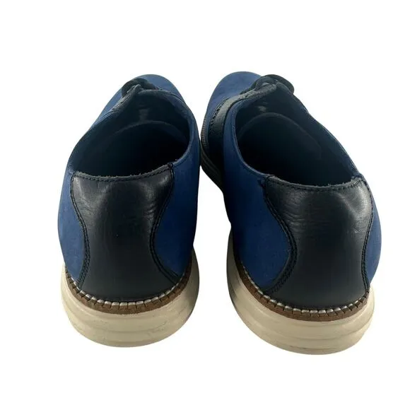 Cole Haan Shoes Mens 9.5 M Blue Suede Grand OS Saddle Oxford Two Tone Comfort