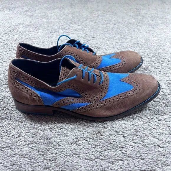 Cole Haan Summer Oxford Shoes Mens 10.5M Brown Blue