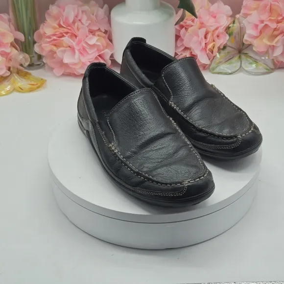 Cole Haan Tucker Venetian Shoes Men's 8M C03557 Black Leather Loafer