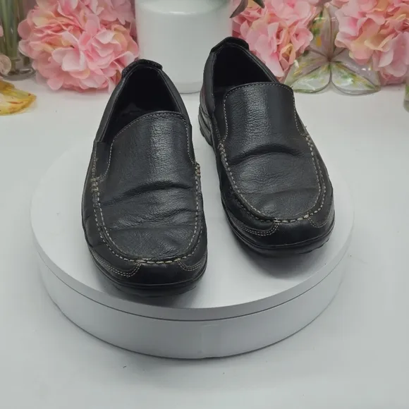 Cole Haan Tucker Venetian Shoes Men's 8M C03557 Black Leather Loafer