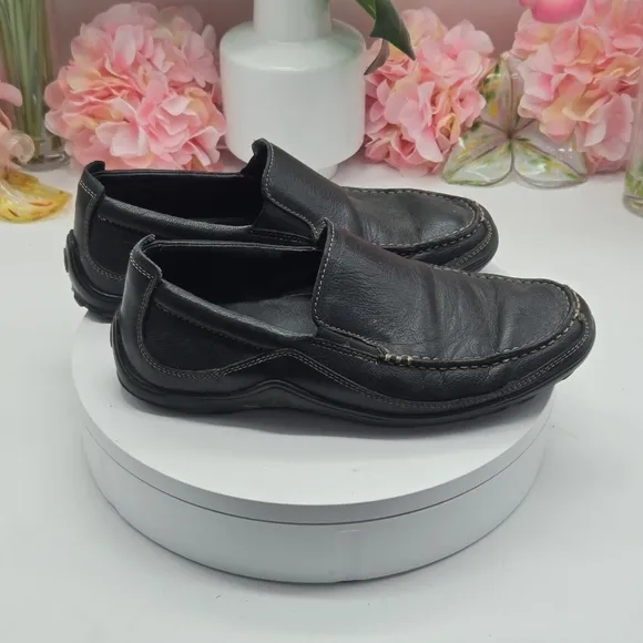 Cole Haan Tucker Venetian Shoes Men's 8M C03557 Black Leather Loafer