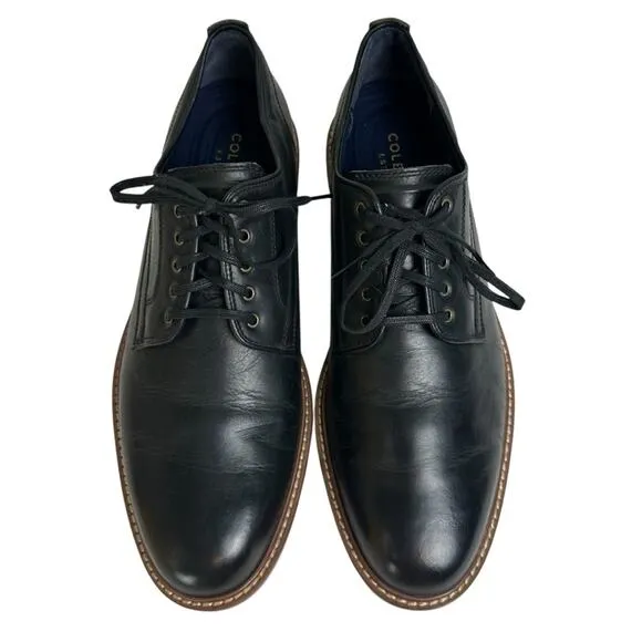 Cole Haan Tyler Grand Plain Toe Derby Lace Up Oxford Black Size 10.5