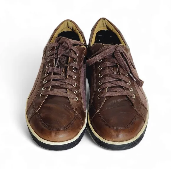 Cole Haan Vartan Sport Oxford Canvas Sneakers in Brown C12397 Mens Size 10.5