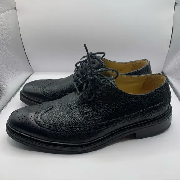 Cole Haan Williams Longwing Derby II C13595 Black Leather Dress 7.5M Y2K Oxford