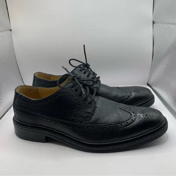 Cole Haan Williams Longwing Derby II C13595 Black Leather Dress 7.5M Y2K Oxford