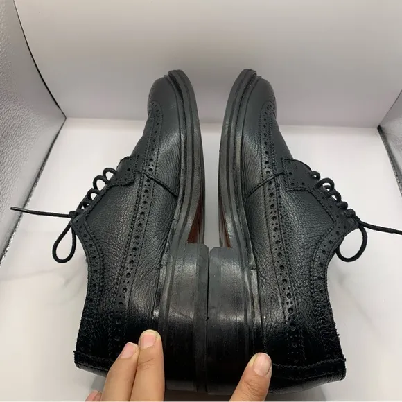 Cole Haan Williams Longwing Derby II C13595 Black Leather Dress 7.5M Y2K Oxford