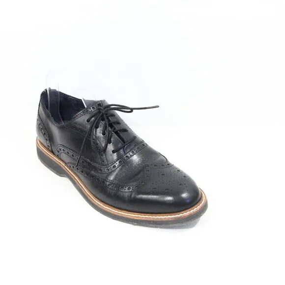 Cole Haan Wingtip Oxford Morris sz 9.5 Mens Black Leather Dress Shoes Grand OS