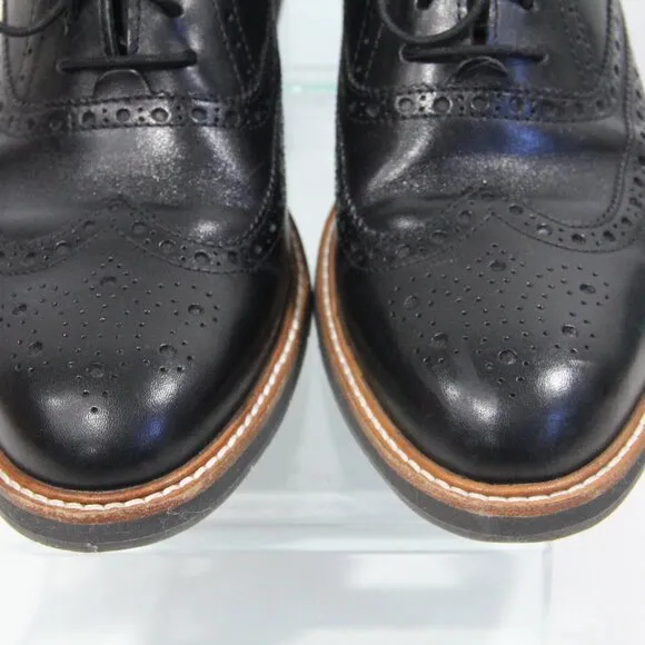 Cole Haan Wingtip Oxford Morris sz 9.5 Mens Black Leather Dress Shoes Grand OS