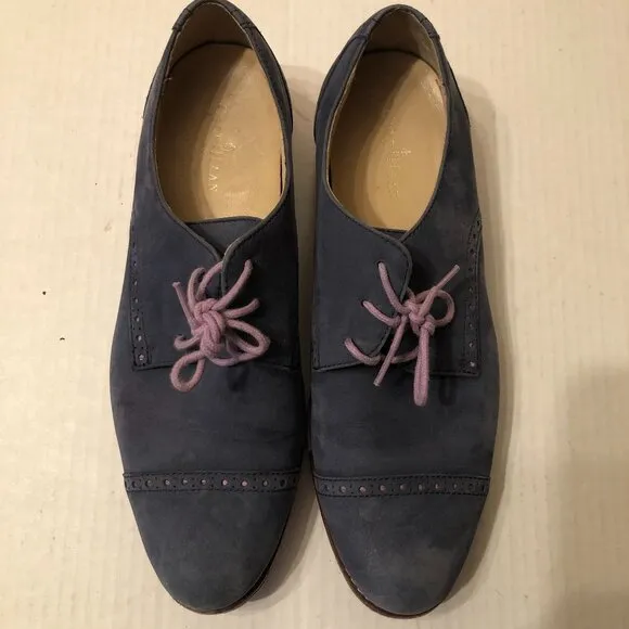 Cole Haan women's blue leather wingtip Oxford shoes size: 8.5B