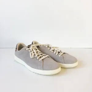 Cole Haan Women's Grandpro Sneaker Tennis Shoes Gray Leopard Print Back Size 8B