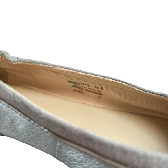 Cole Haan Women's Keira Metallic Silver Slip On Ballet Flats Size 8.5